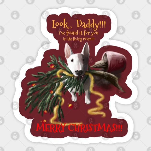 Merry Christmas, Daddy Sticker by guest8bemdeanipfeerjd4sns